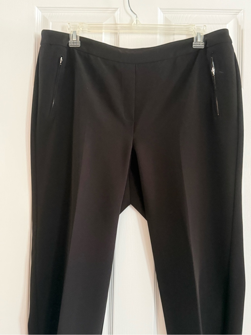 Women’s Black Stretch Zip-Pocket Dress Pants - Picture 2 of 6